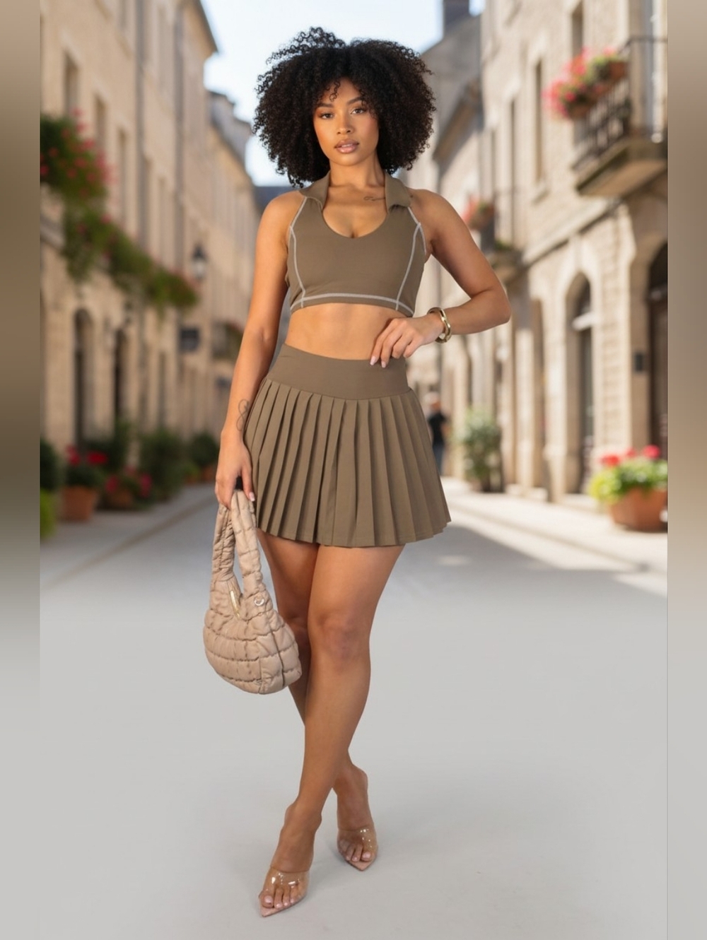 Marlowe Skirt Set- Mocha